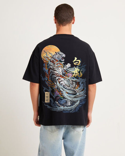 Premium Spirit of White Tiger Mens Oversized T-shirt