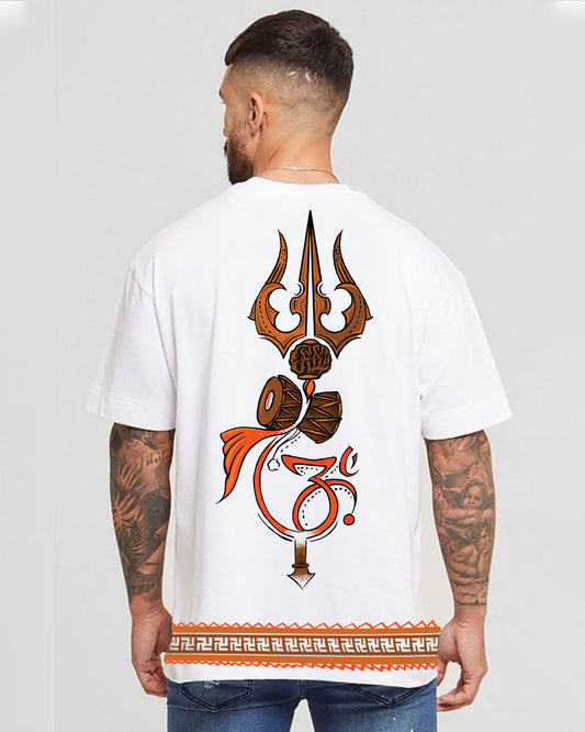 Premium Mahadev Divine Force Mens Oversize T-shirt