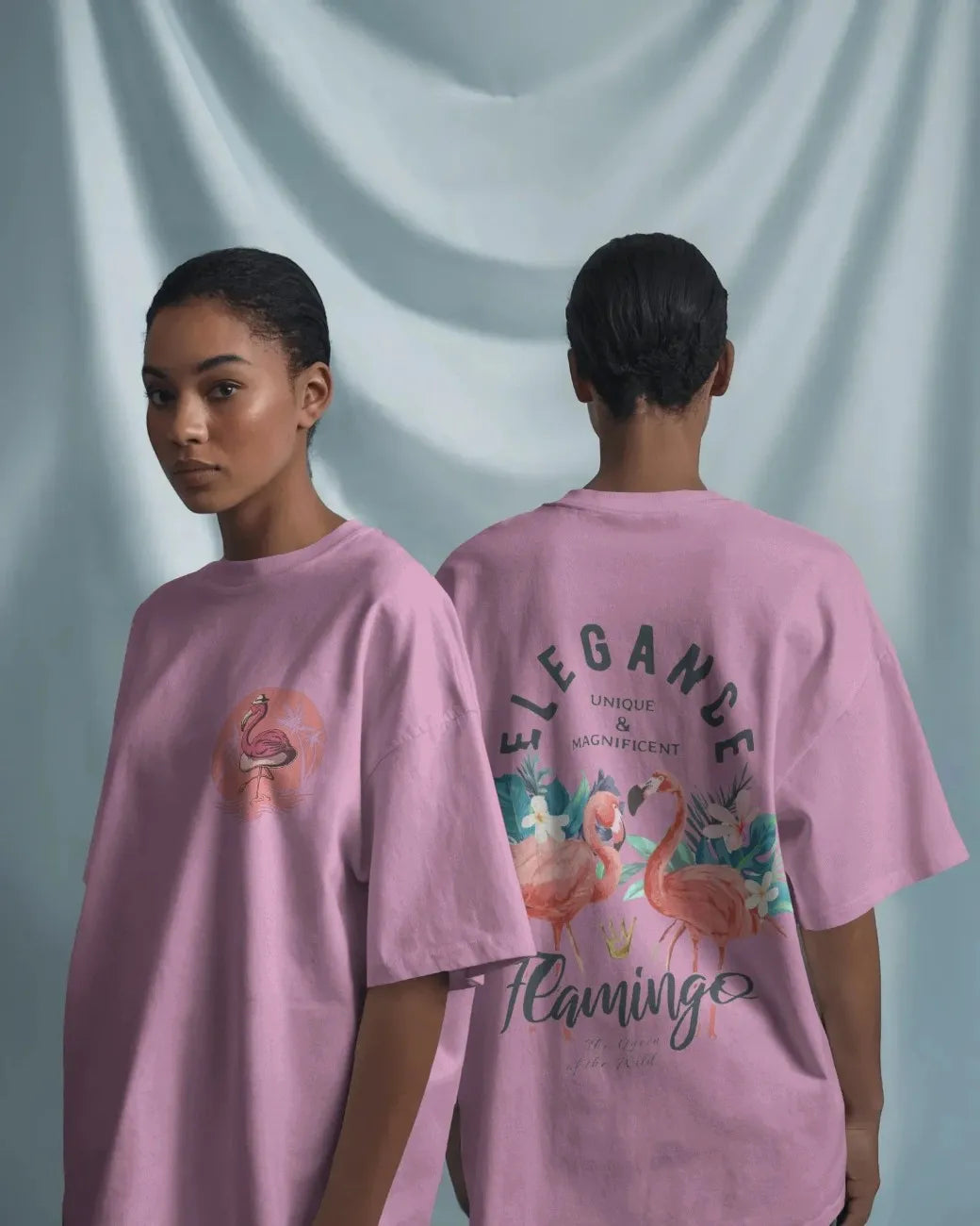 Tropical Elegance Women Oversized T-shirt