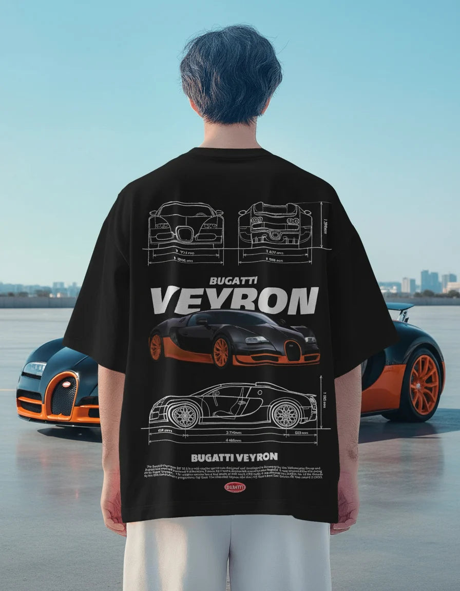 Bugatti Veyron Mens Oversized T-shirt
