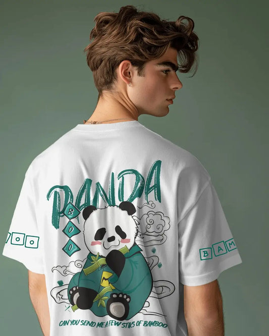 Bamboo Panda Mens Oversized T-shirt