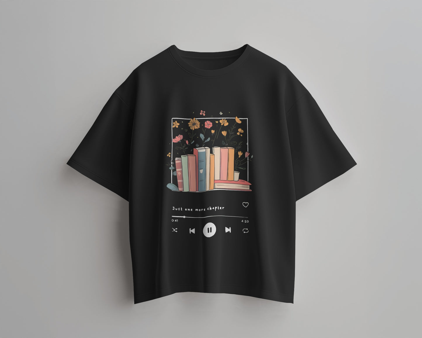 Chapters of Blooms Womens Oversized T-shirt