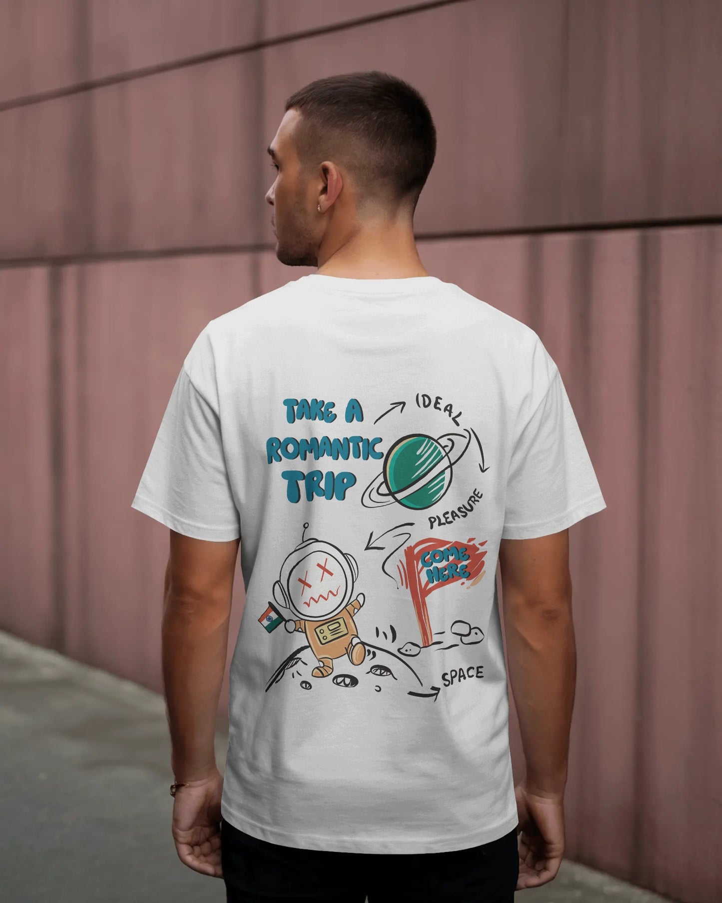 Cosmic Getaway Mens Oversized T-shirt