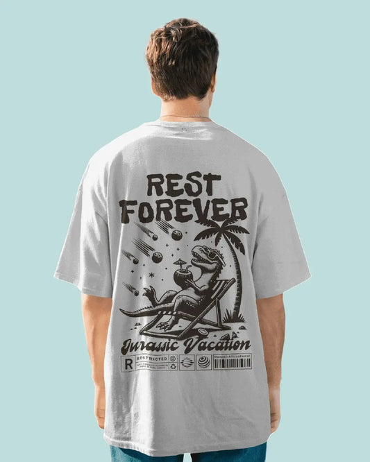 Dino Vacation Mens Oversized T-shirt