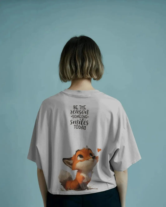 Smiling Fox Inspiration Women Oversized T-shirt