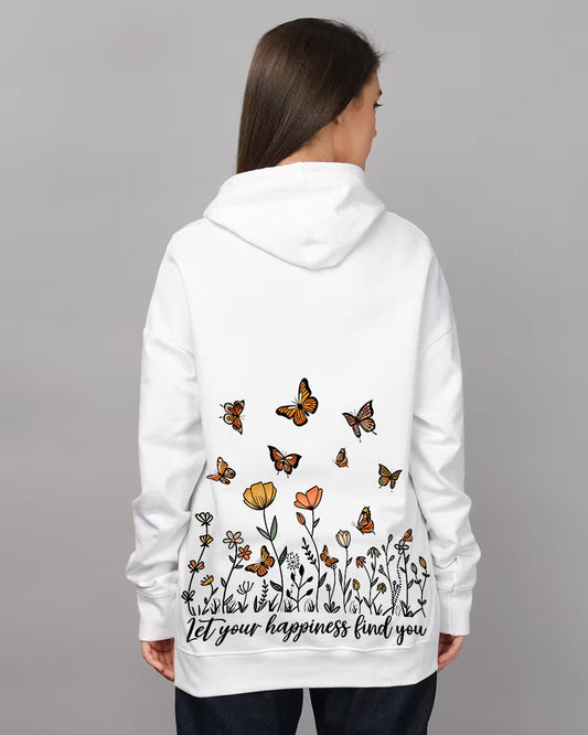 Bloom & Butterfly Womens Hoodie