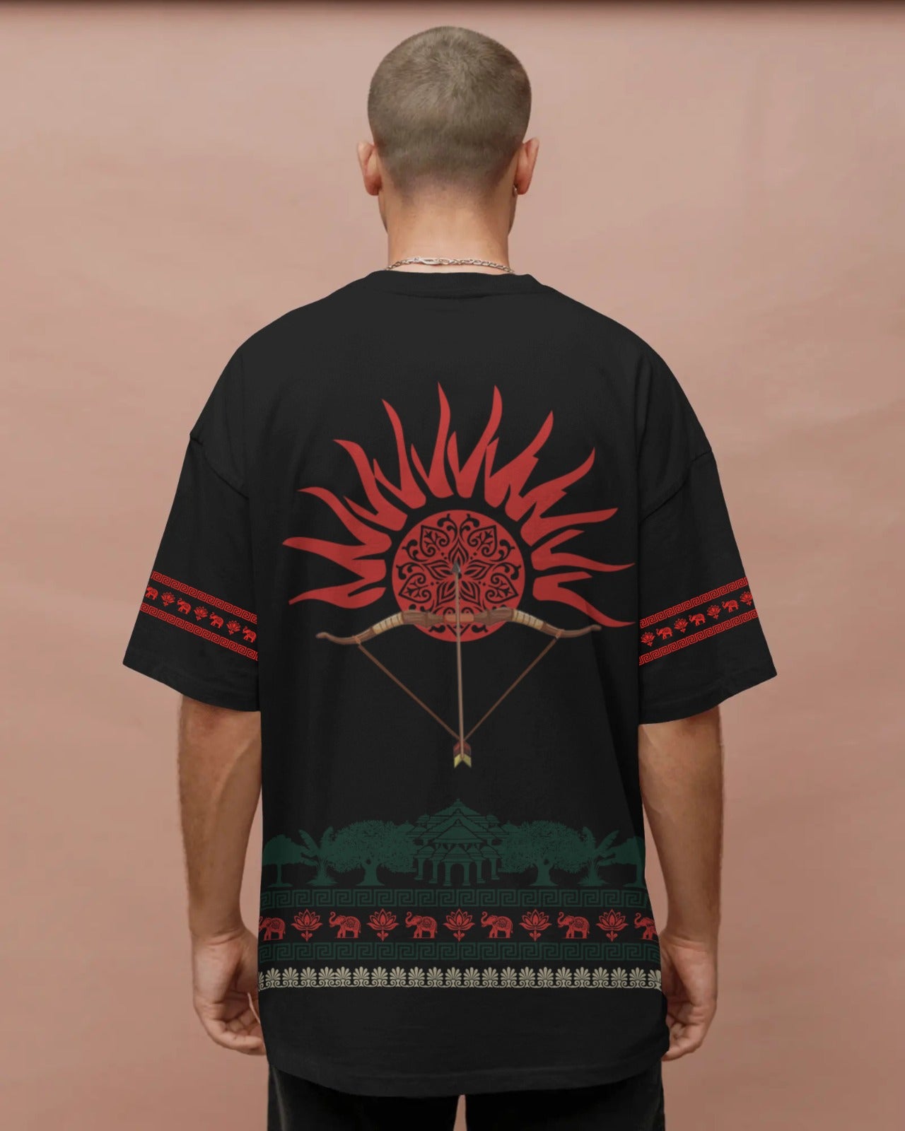 Tribal Cultural Mandala Mens Oversized T-shirt