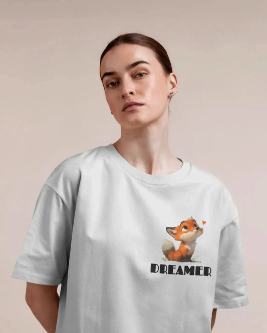 Smiling Fox Inspiration Women Oversized T-shirt