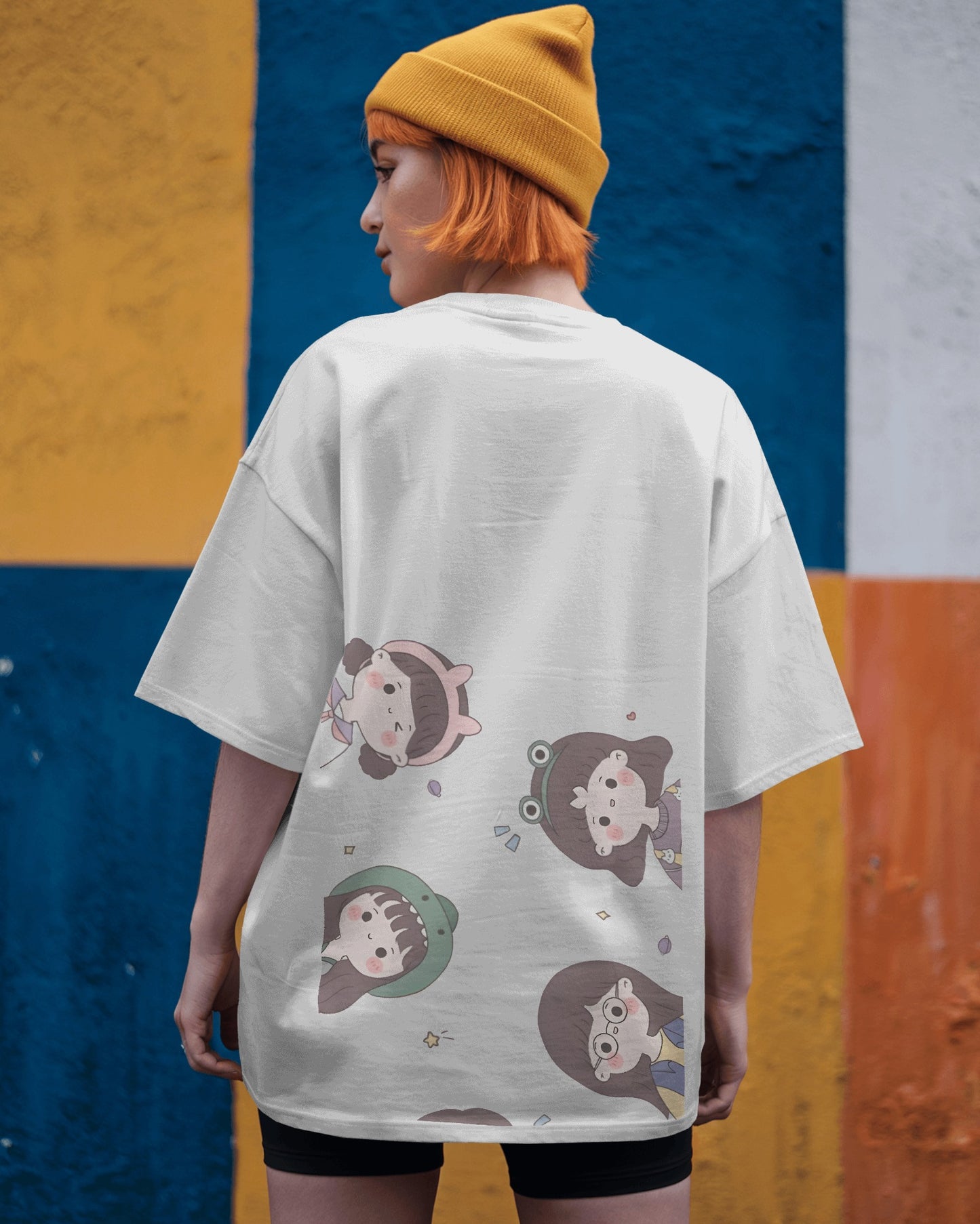 Happy Girl Vibes Women Oversized T-shirt