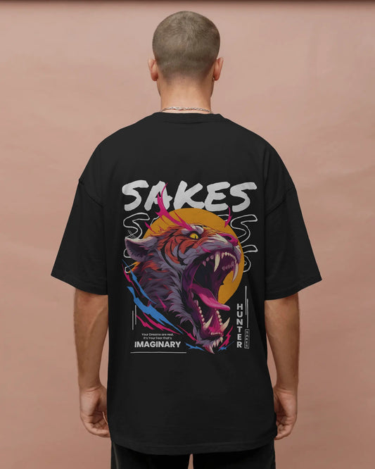Imaginary Hunter Tiger Mens Oversized T-shirt
