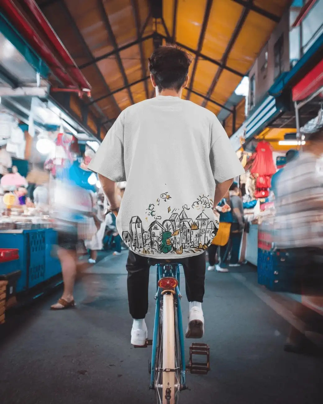 Cosmic Chaos Mens Oversized T-shirt