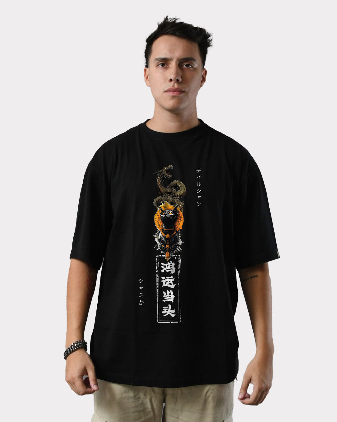 Premium Spirit of White Tiger Mens Oversized T-shirt