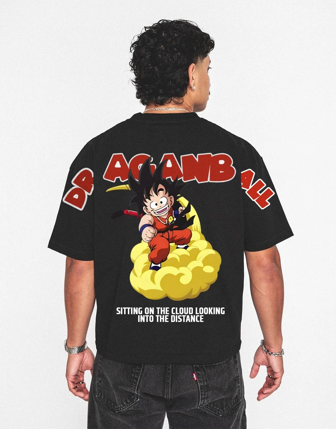 Cloud Rider Goku Mens Oversized T-shirt