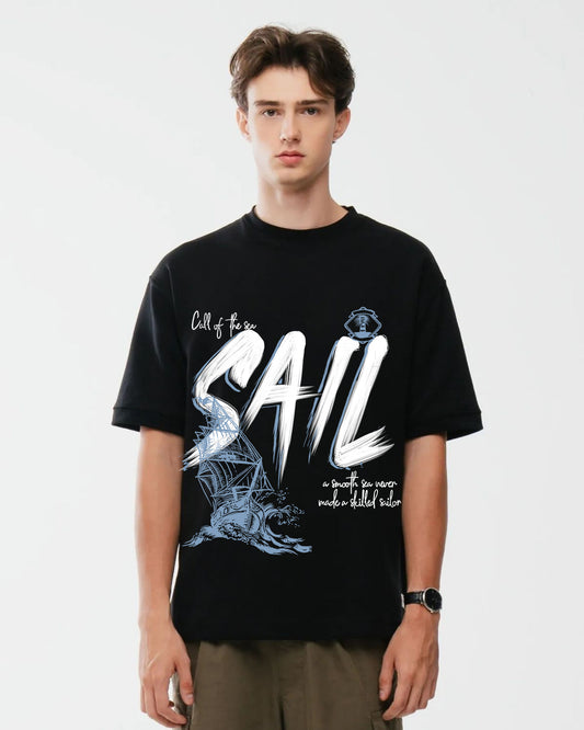Premium Sail Through the Storm Mens Oversize T-shirt