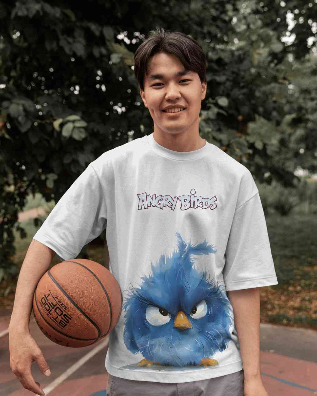 Angry Hoops Mens Oversized T-shirt