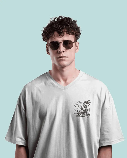 Dino Vacation Mens Oversized T-shirt