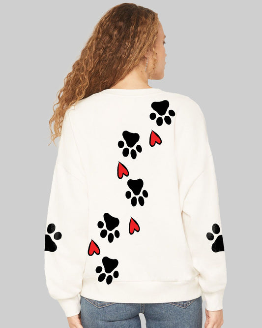 Pawprints of Love Womens Sweatshirt
