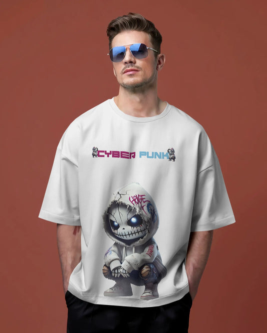 Cyber Punk Mens Oversized T-shirt