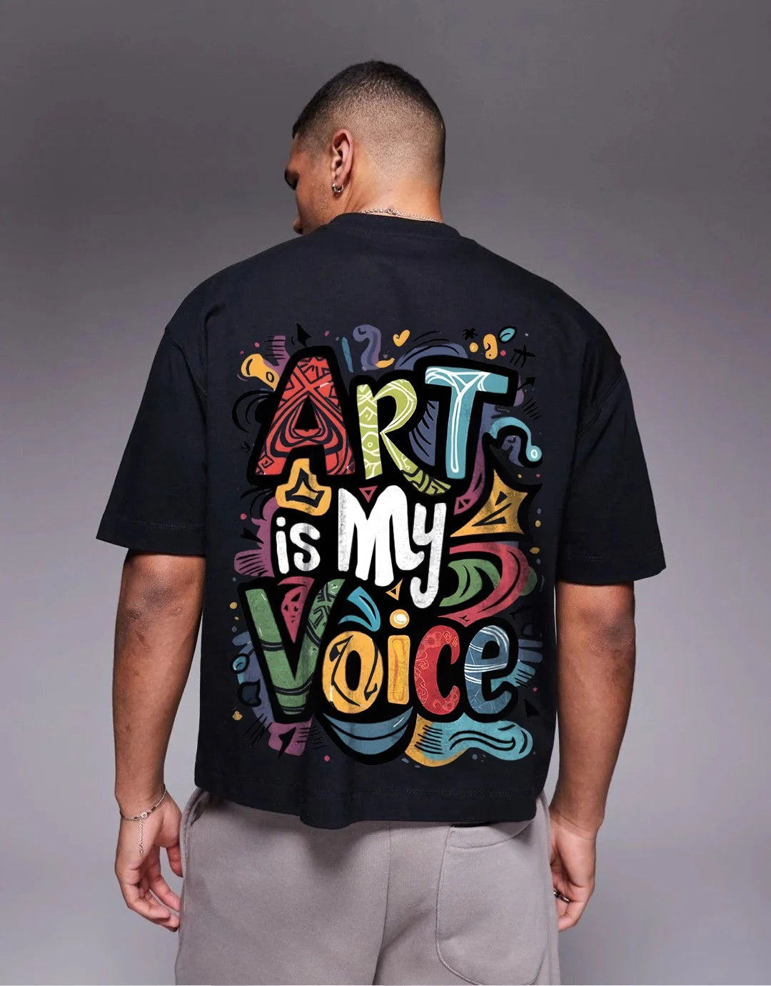 Creative Frequency Mens Oversized T-shirt