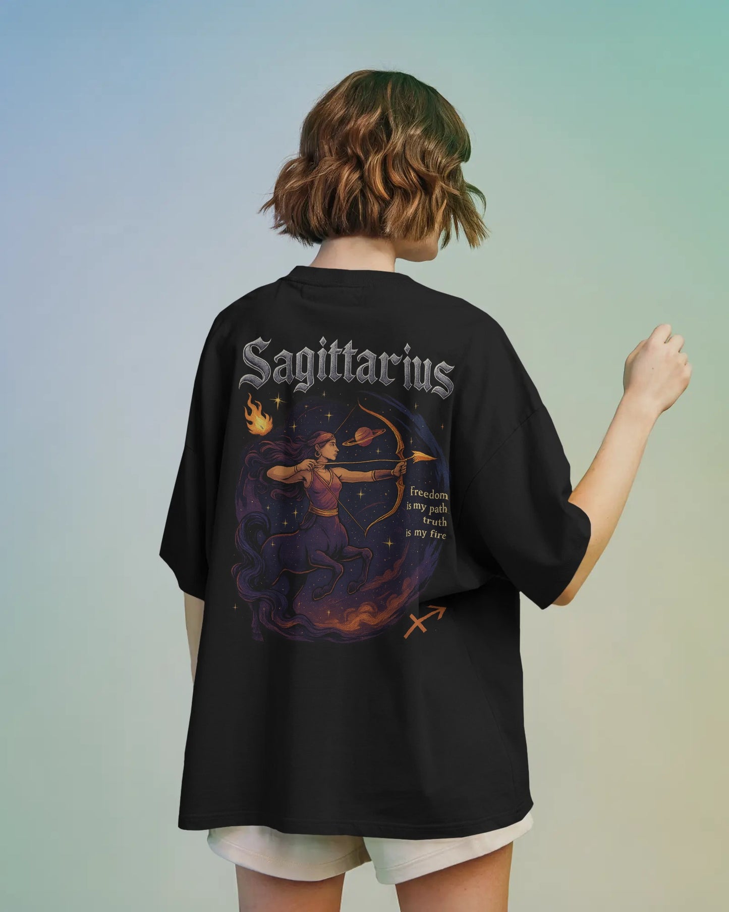 Celestial Archer Women Oversized T-shirt