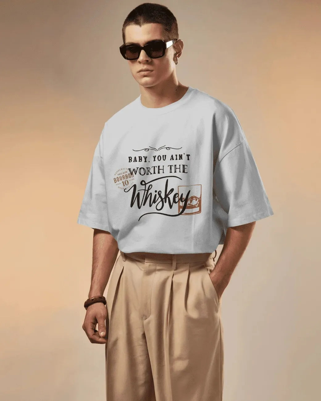 Whisky Mens Oversized T-shirt
