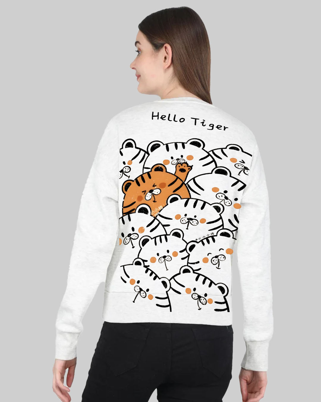 Hello Tiger Womens Sweatshirt