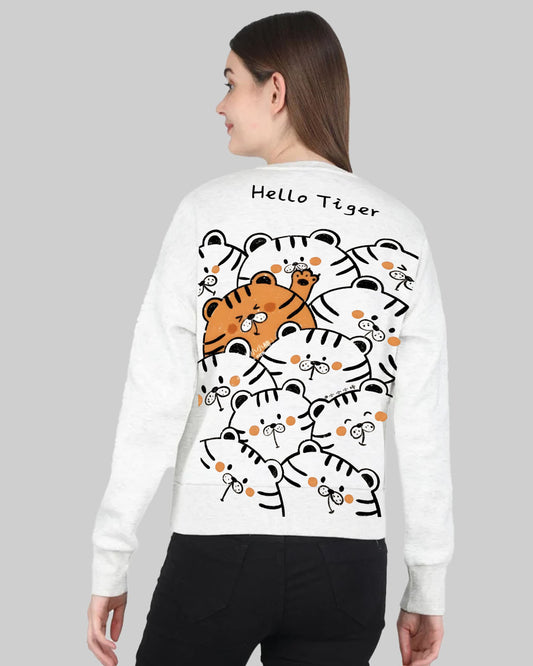 Hello Tiger Womens Sweatshirt