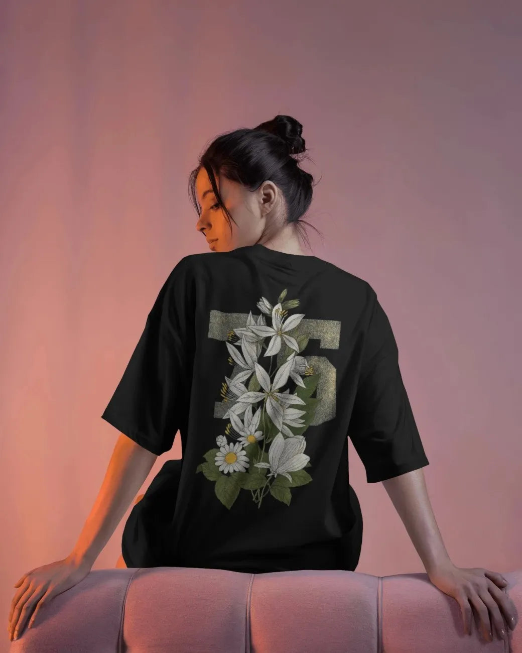 Whispers in Bloom Women Oversized T-shirt