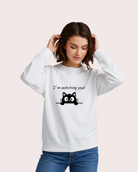 Sneaky Kitty Womens Sweatshirt