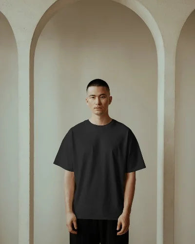 Black Plain Oversized T-shirt