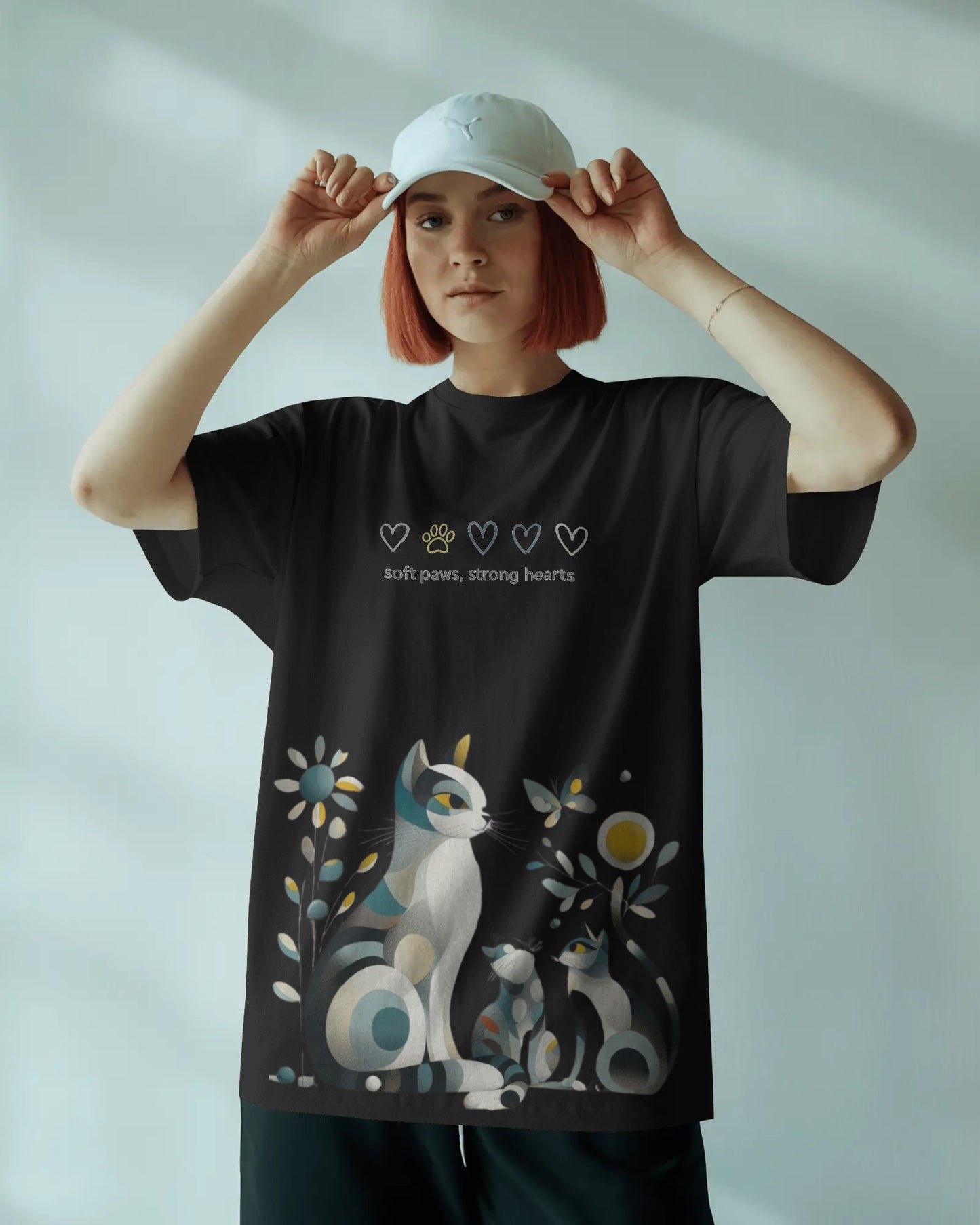 Pawprints of Grace Women Oversized T-shirt