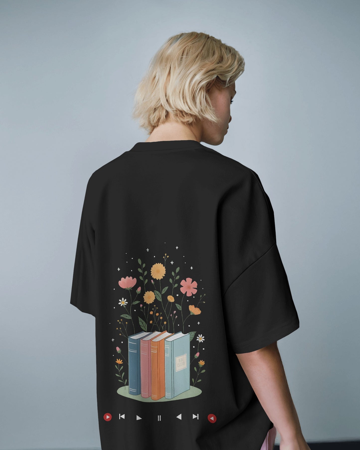 Chapters of Blooms Womens Oversized T-shirt