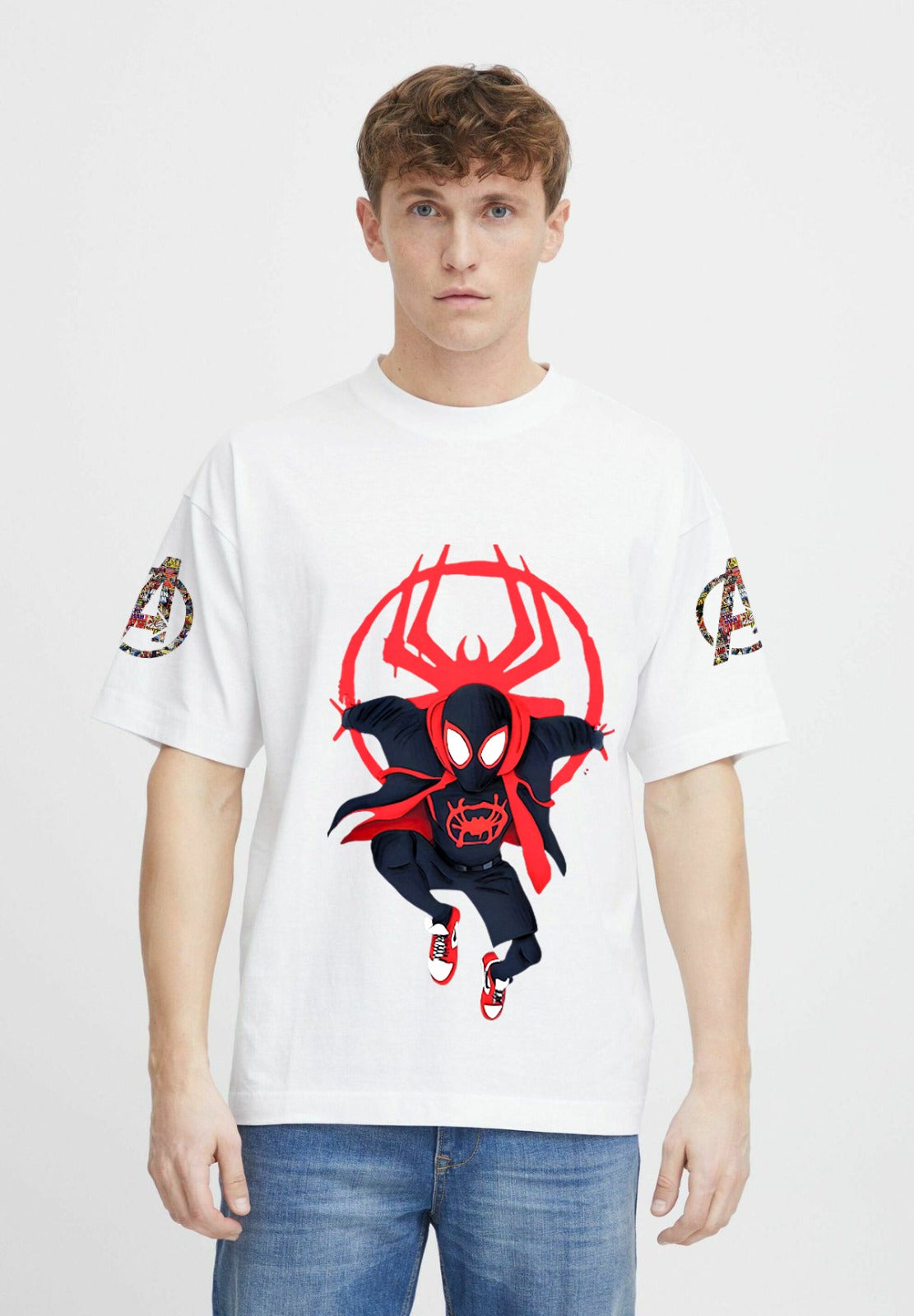 Miles Morales Spider-Verse Mens Oversized T-shirt