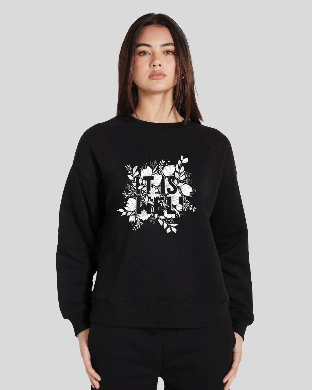 Magnolia Noir Womens Sweatshirt