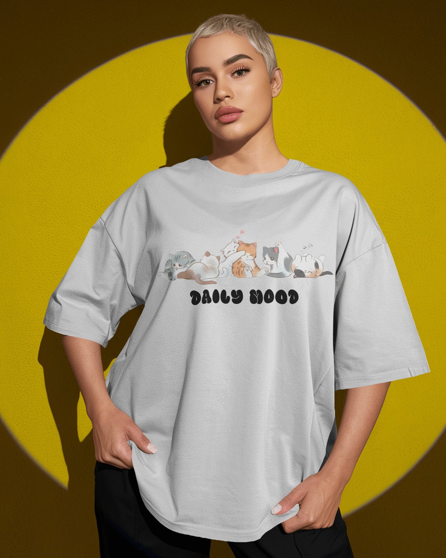 Lovely Mood Crew Womens Oversized T-shirt