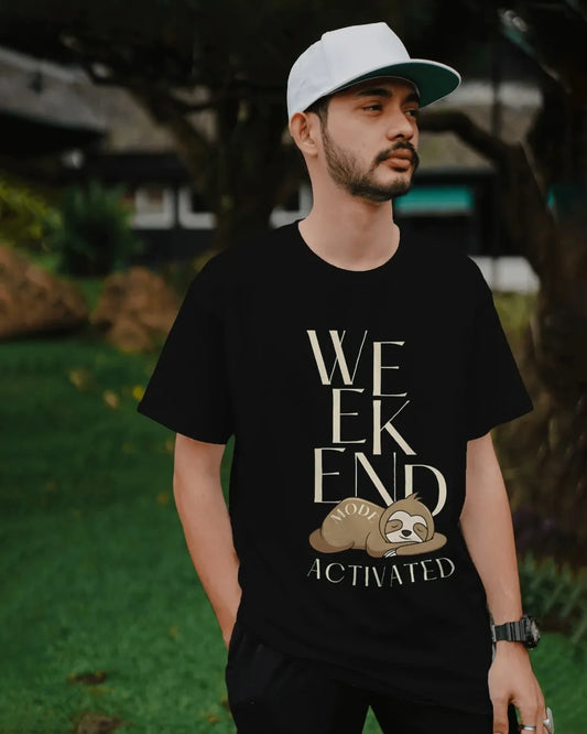 Weekend Mode Activated Mens Oversized T-shirt