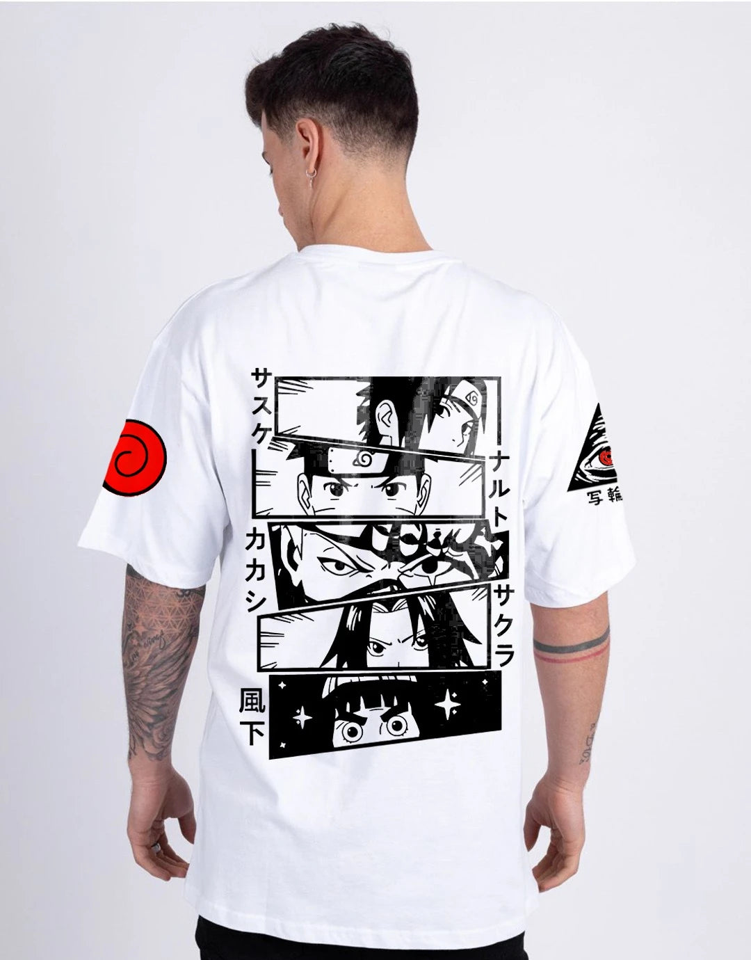 Naruto Team 7 Kakashi Mens Oversized T-shirt