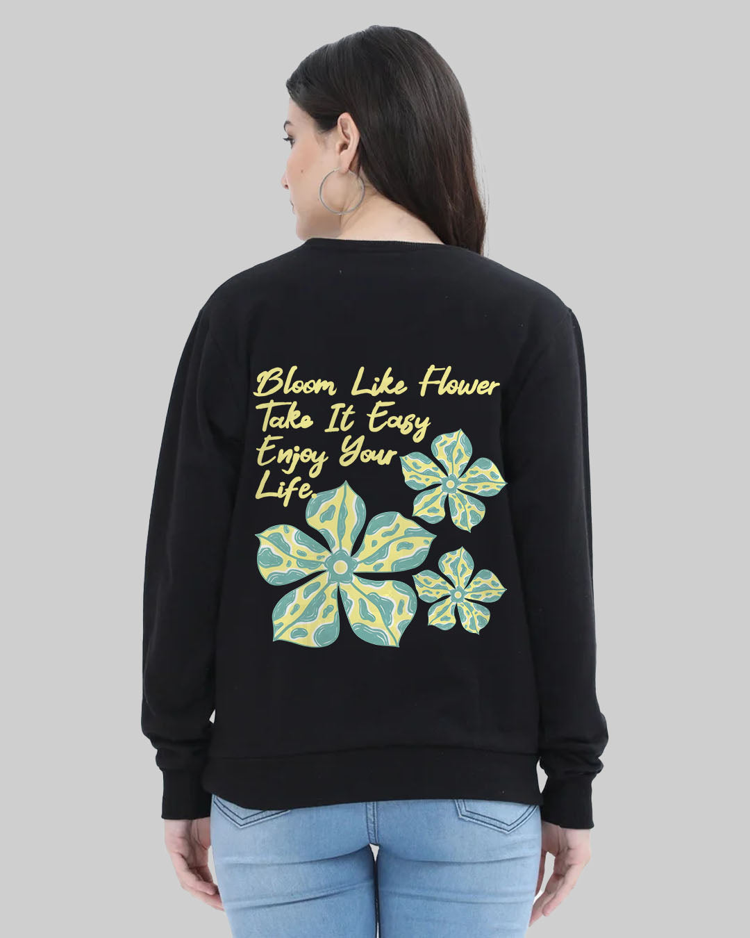 Cheerful Bloom Womens Sweatshirt