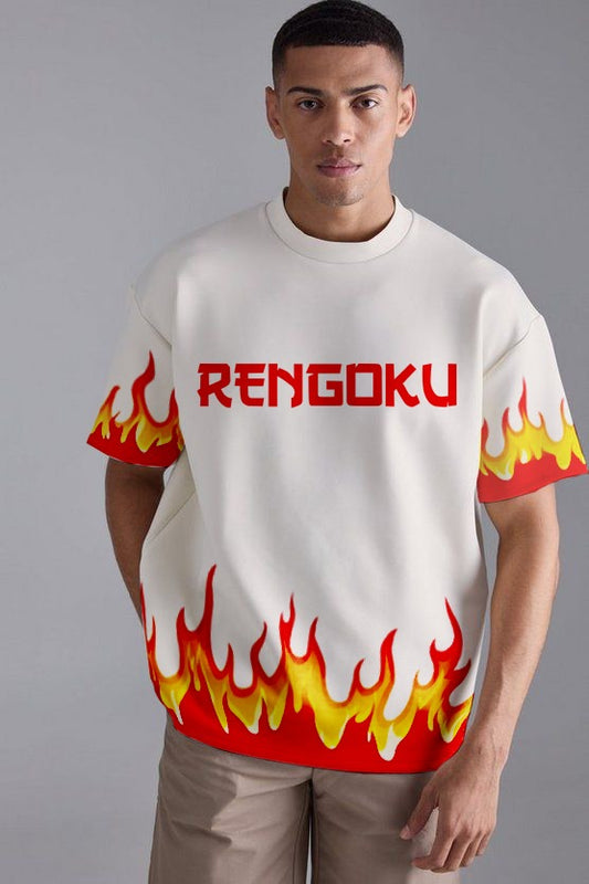 Rengoku Flame Mens Oversized T-shirt