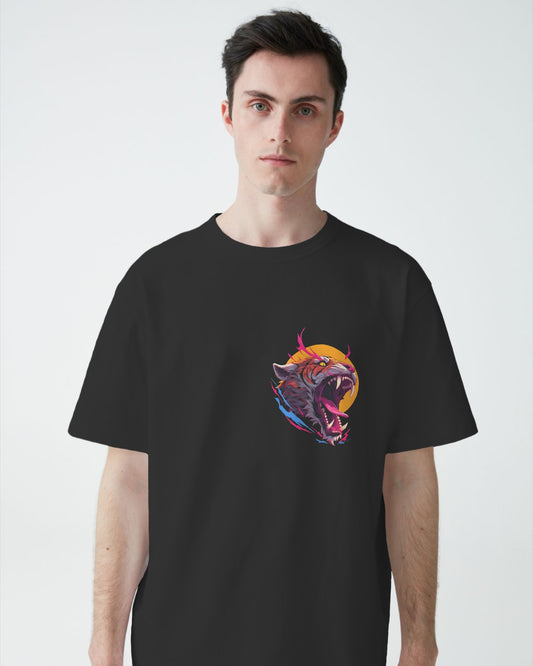 Imaginary Hunter Tiger Mens Oversized T-shirt