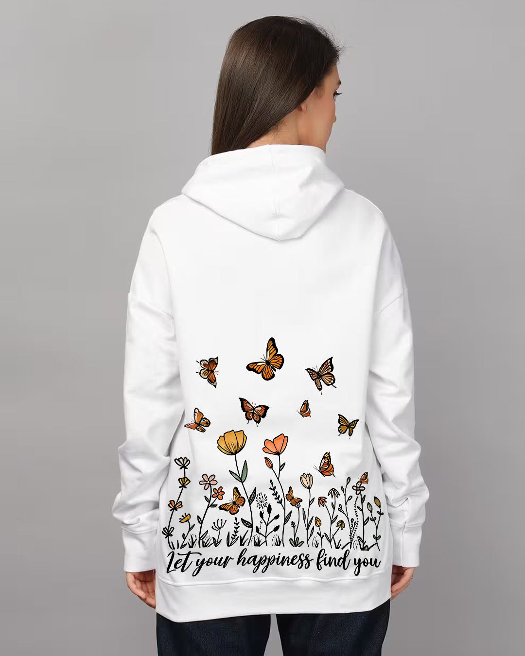 Bloom & Butterfly Womens Hoodie