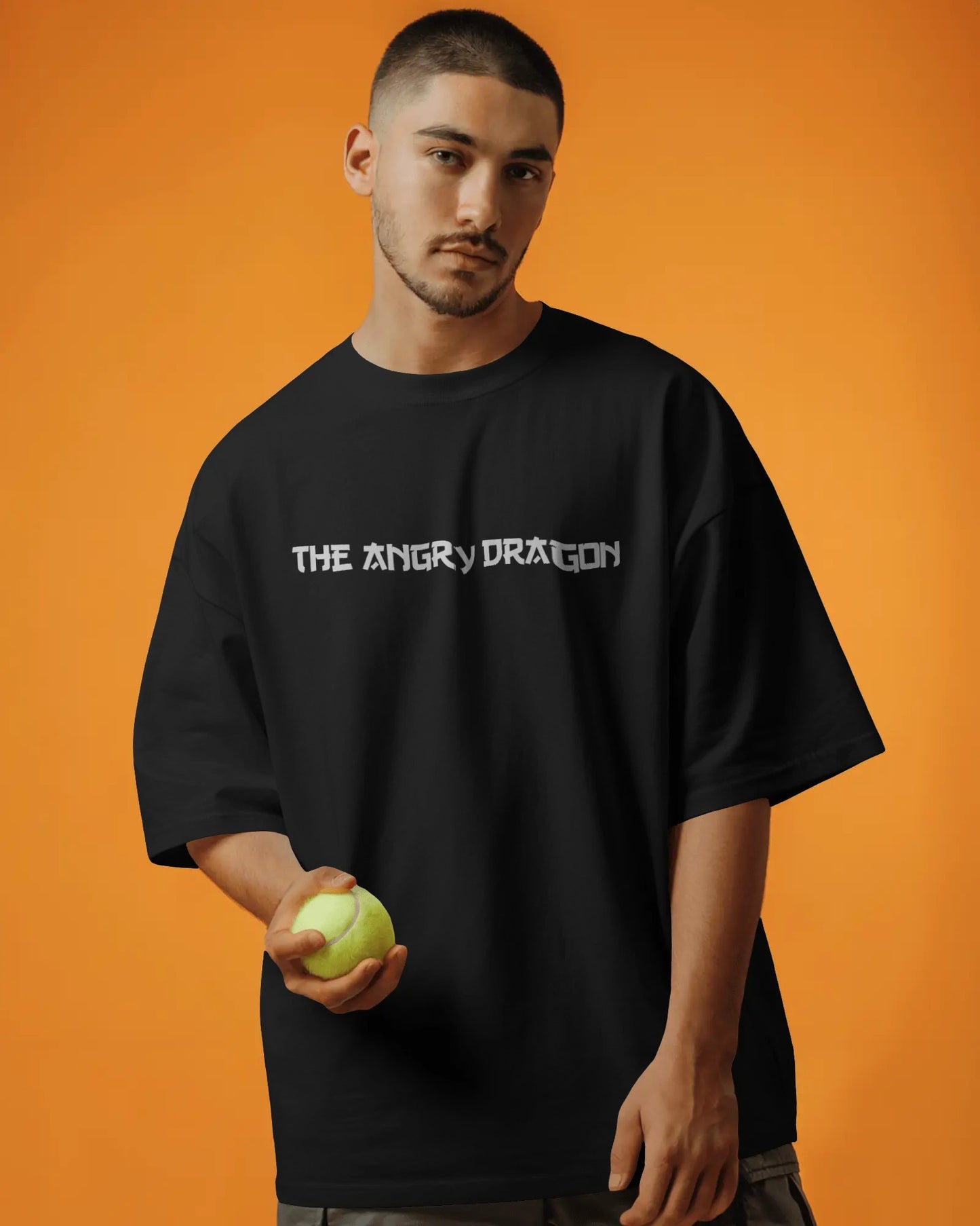 The Angry Dragon Mens Oversized T-shirt