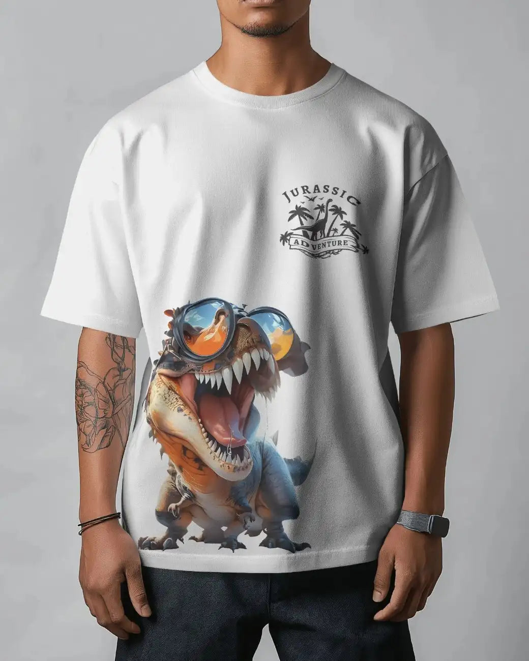 Jurassic Adventure Mens Oversized T-shirt