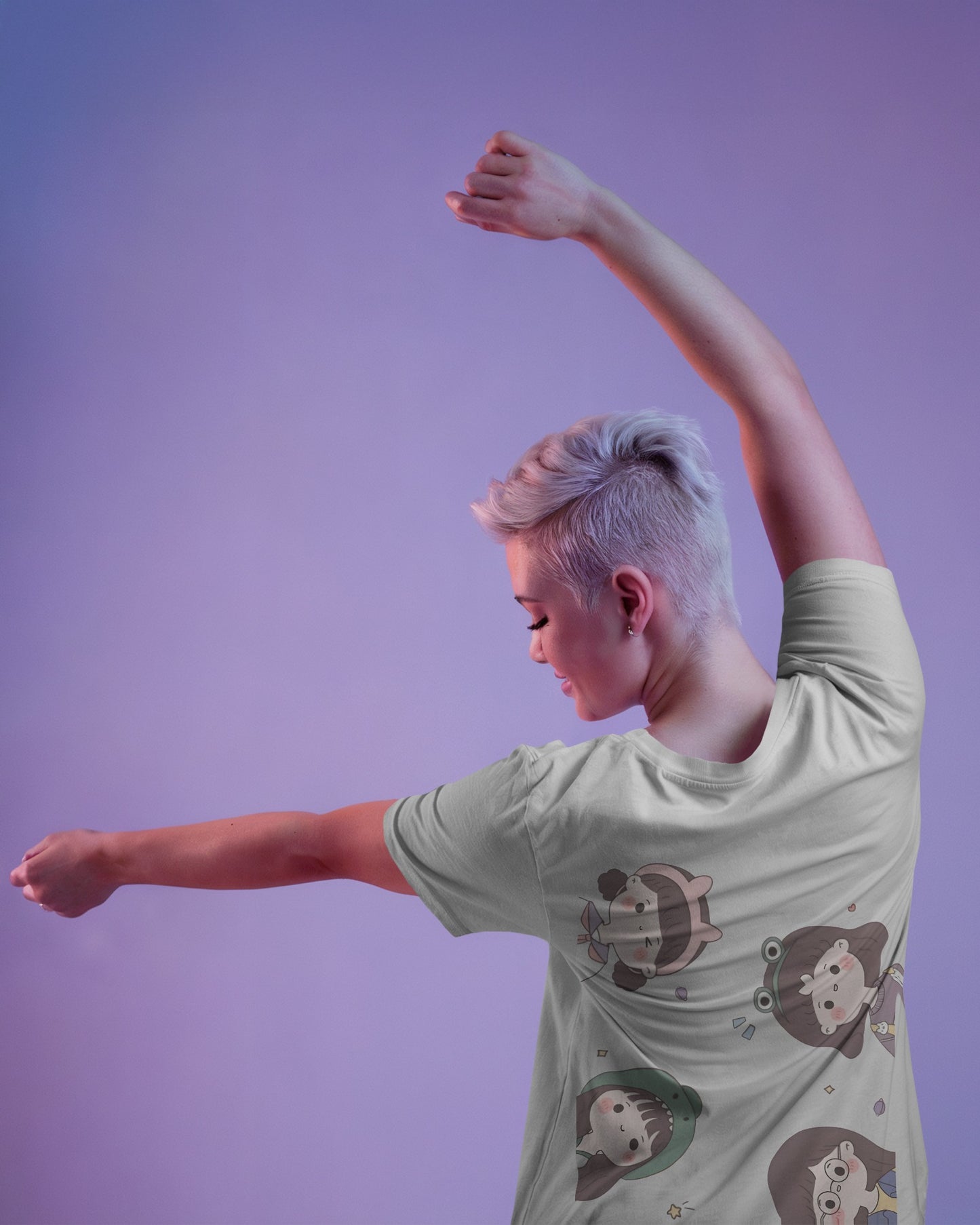 Happy Girl Vibes Women Oversized T-shirt