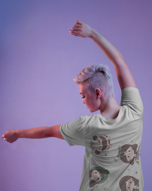 Happy Girl Vibes Women Oversized T-shirt