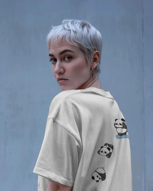 Panda Playtime Womens Oversized T-shirt
