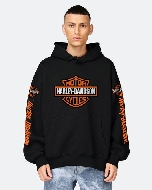 Harley Inferno Skull Mens Hoodie