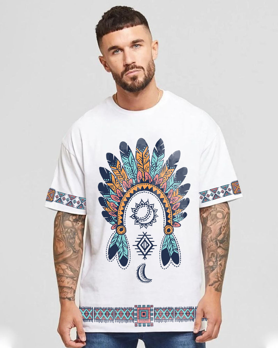 Premium Tribal Spirit Mens Oversize T-shirt