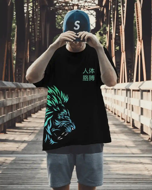 Neon Beast X Grin Mens Oversized T-shirt