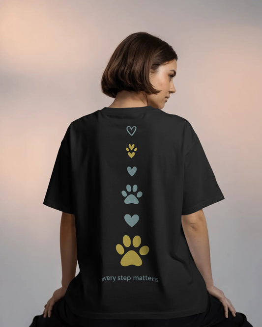 Pawprints of Grace Women Oversized T-shirt